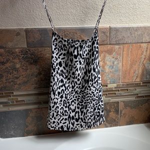 White and black leopard tank